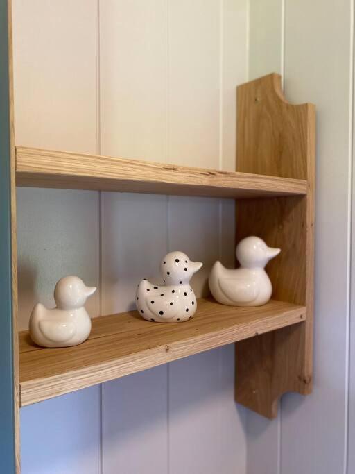 The Black Swan Shepherd Hut Ketton Esterno foto